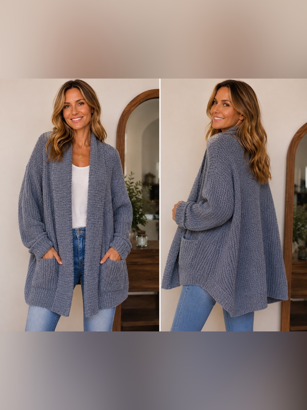Line Cardigan 100% cotton